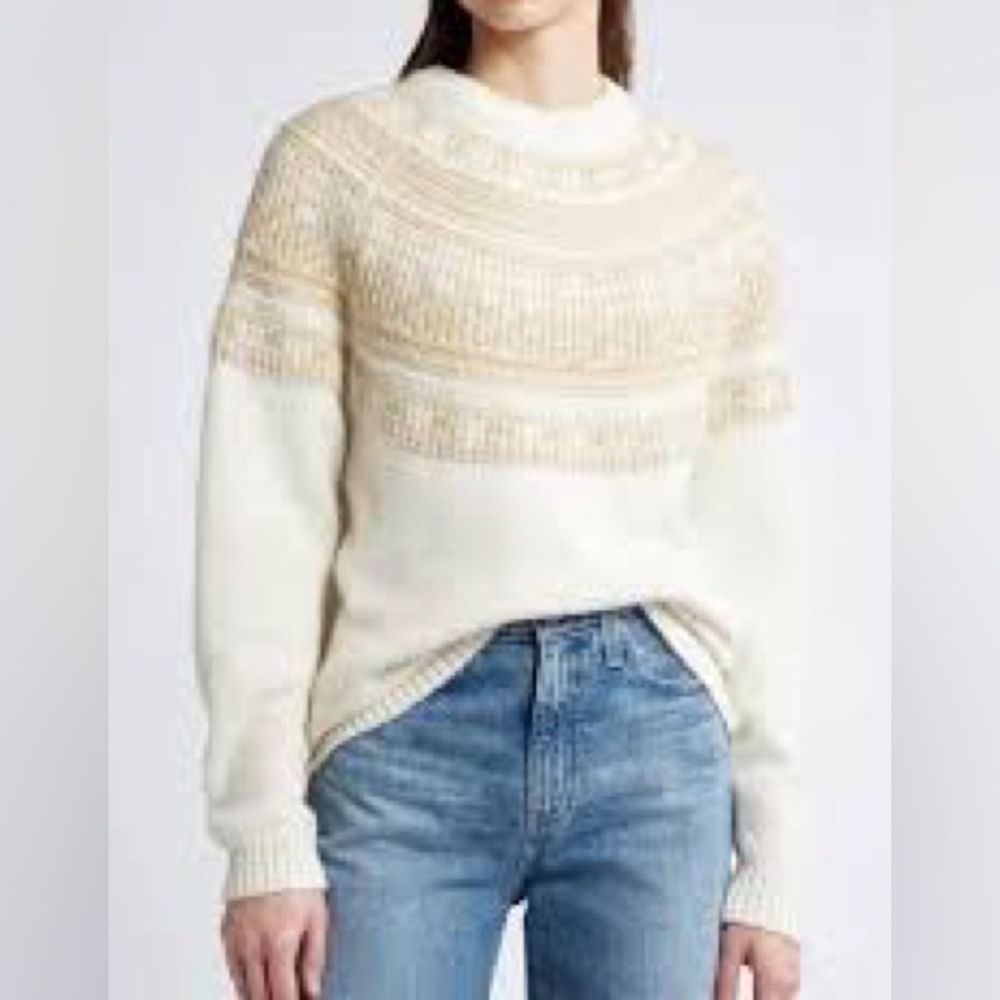 Treasure & Bond Cream and Tan Sweater